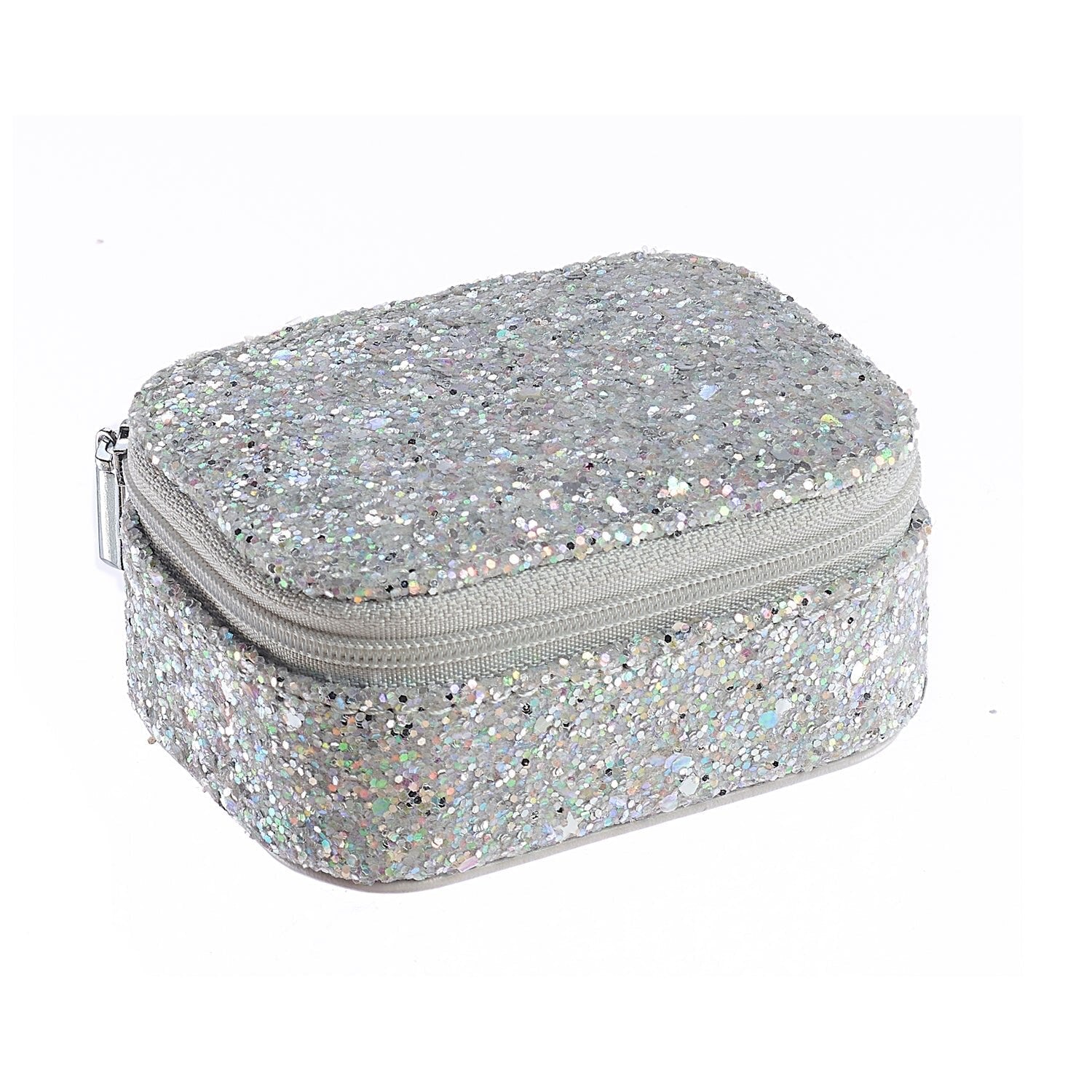 Rockahula Confetti Silver Glitter Mini Jewellery Box