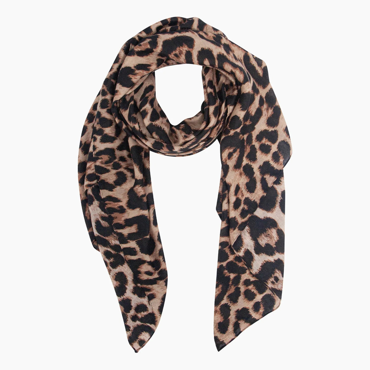 Large Leopard Print Lightweight Scarf