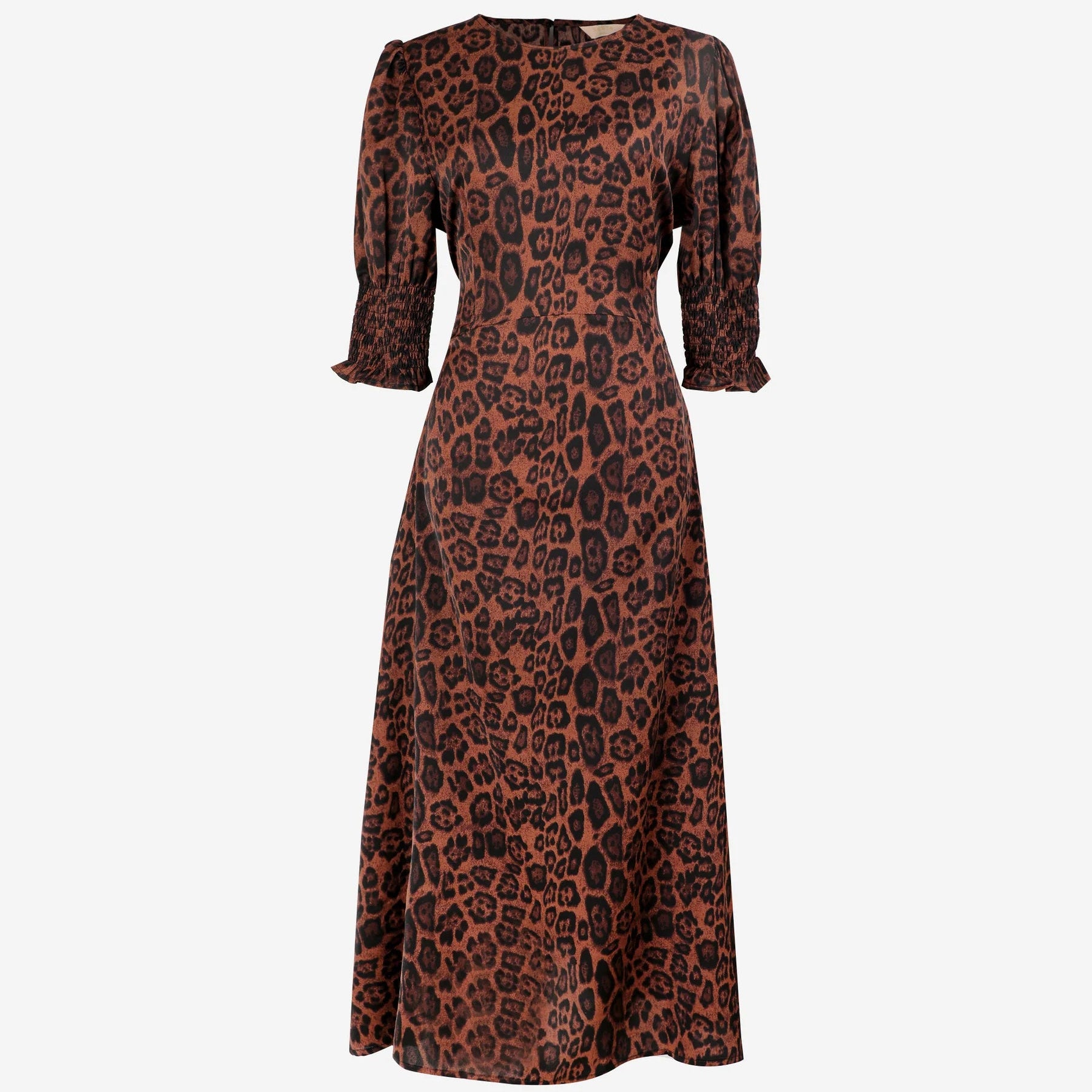 Hazel Leopard Print Midi Tea Dress