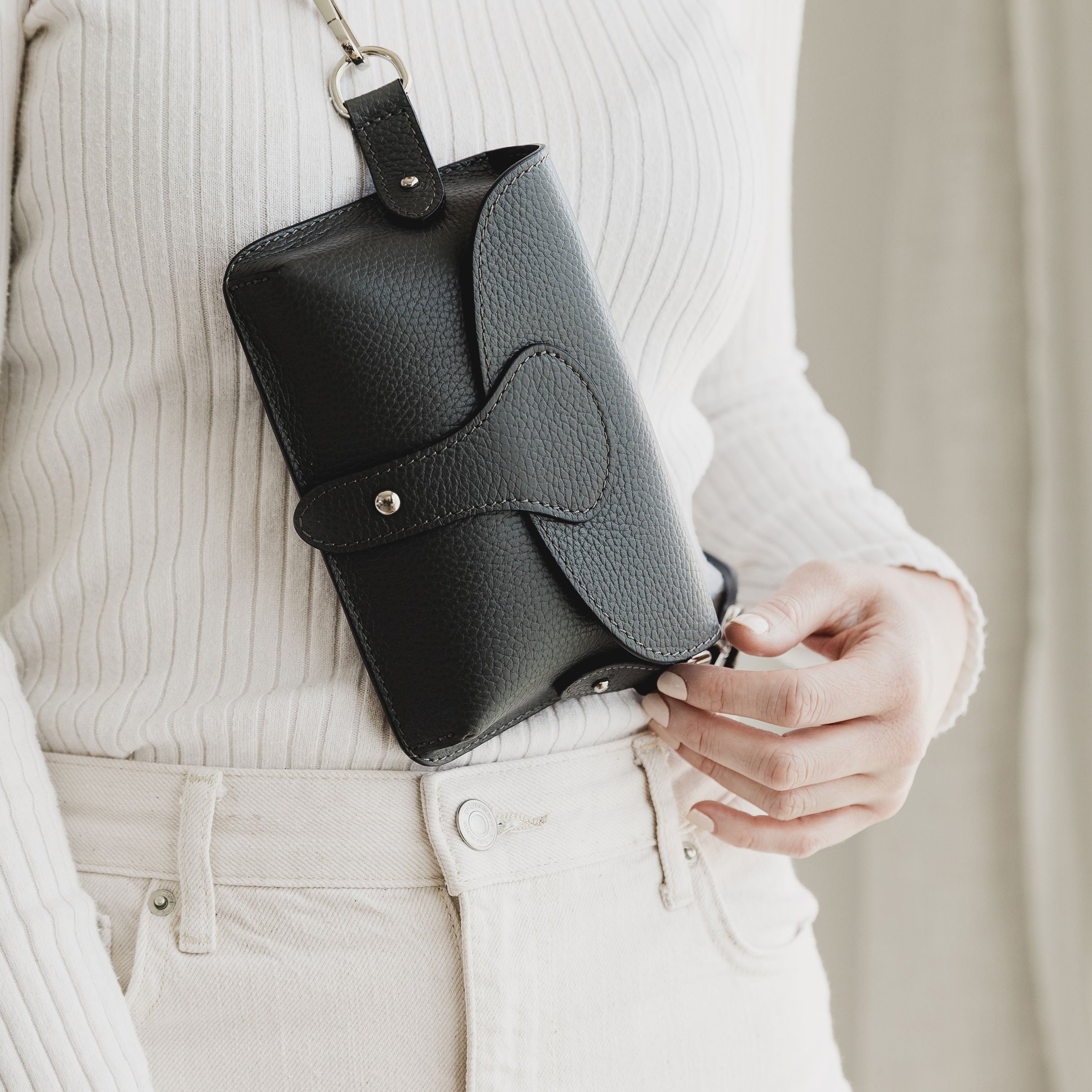 Emmeline Leather Cross Body Saddle Bag