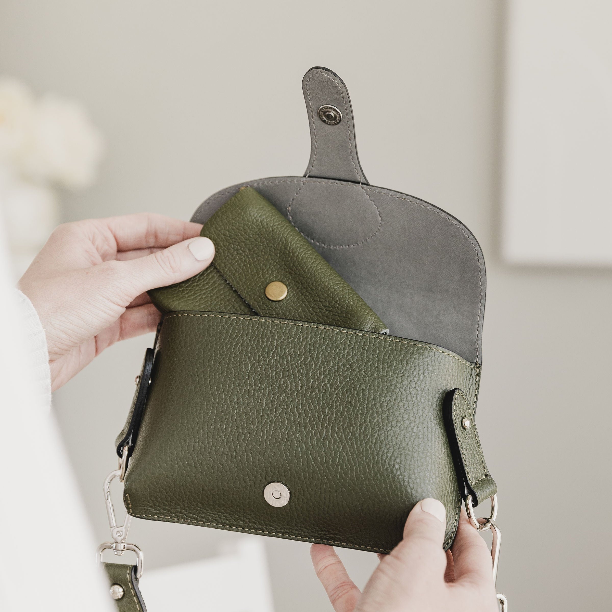 Emmeline Leather Cross Body Saddle Bag