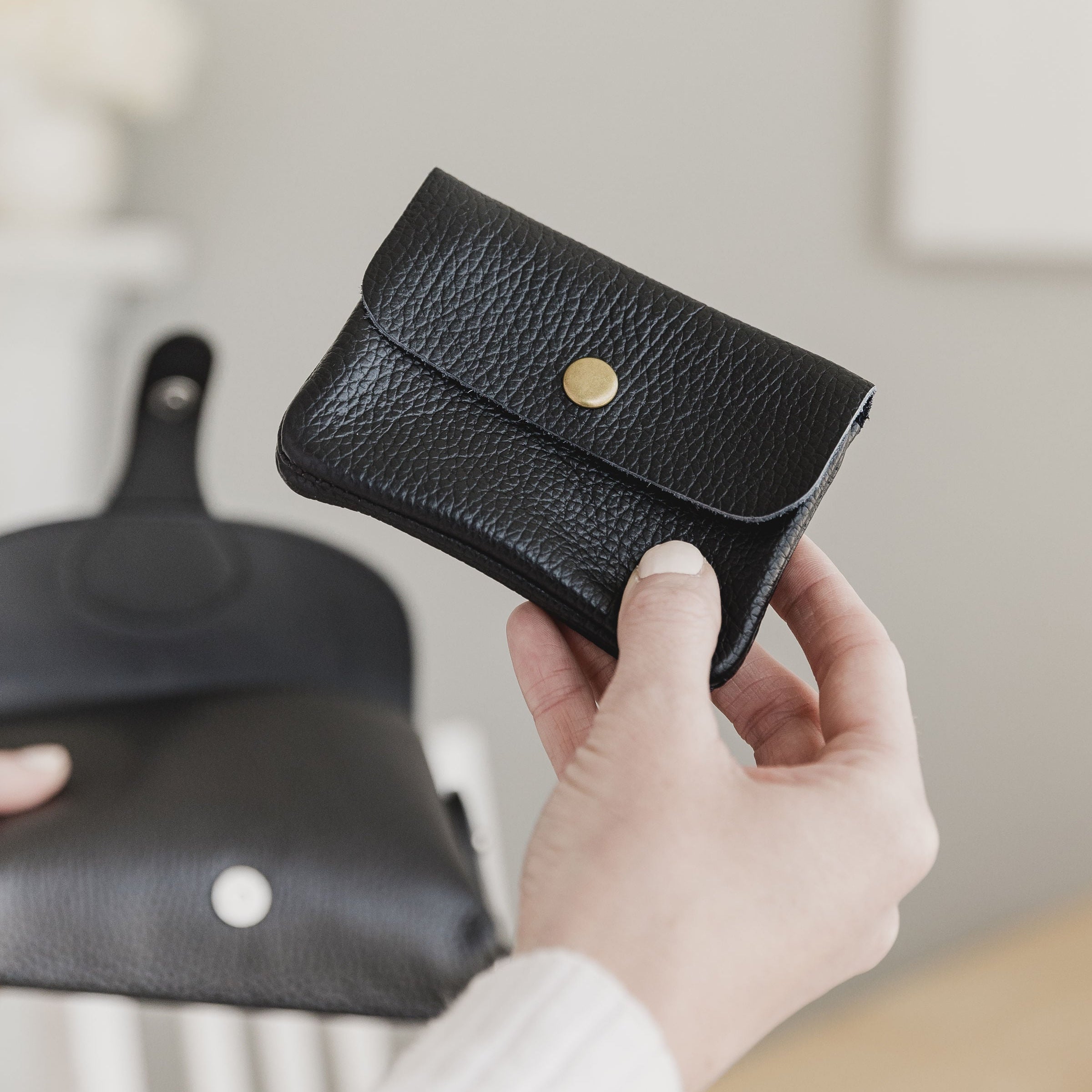 The Florence Small Leather Button Purse