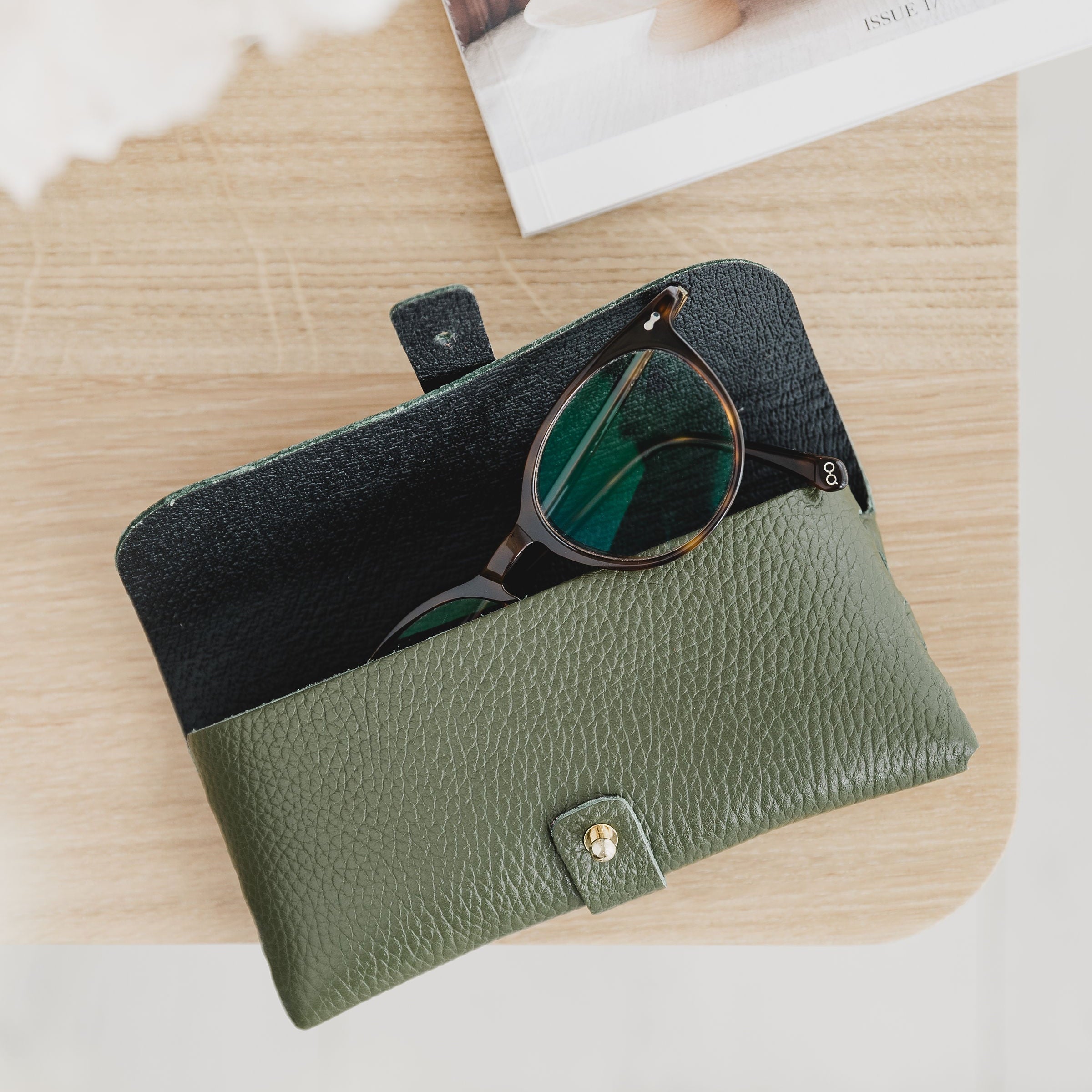 Marie Leather Glasses Case