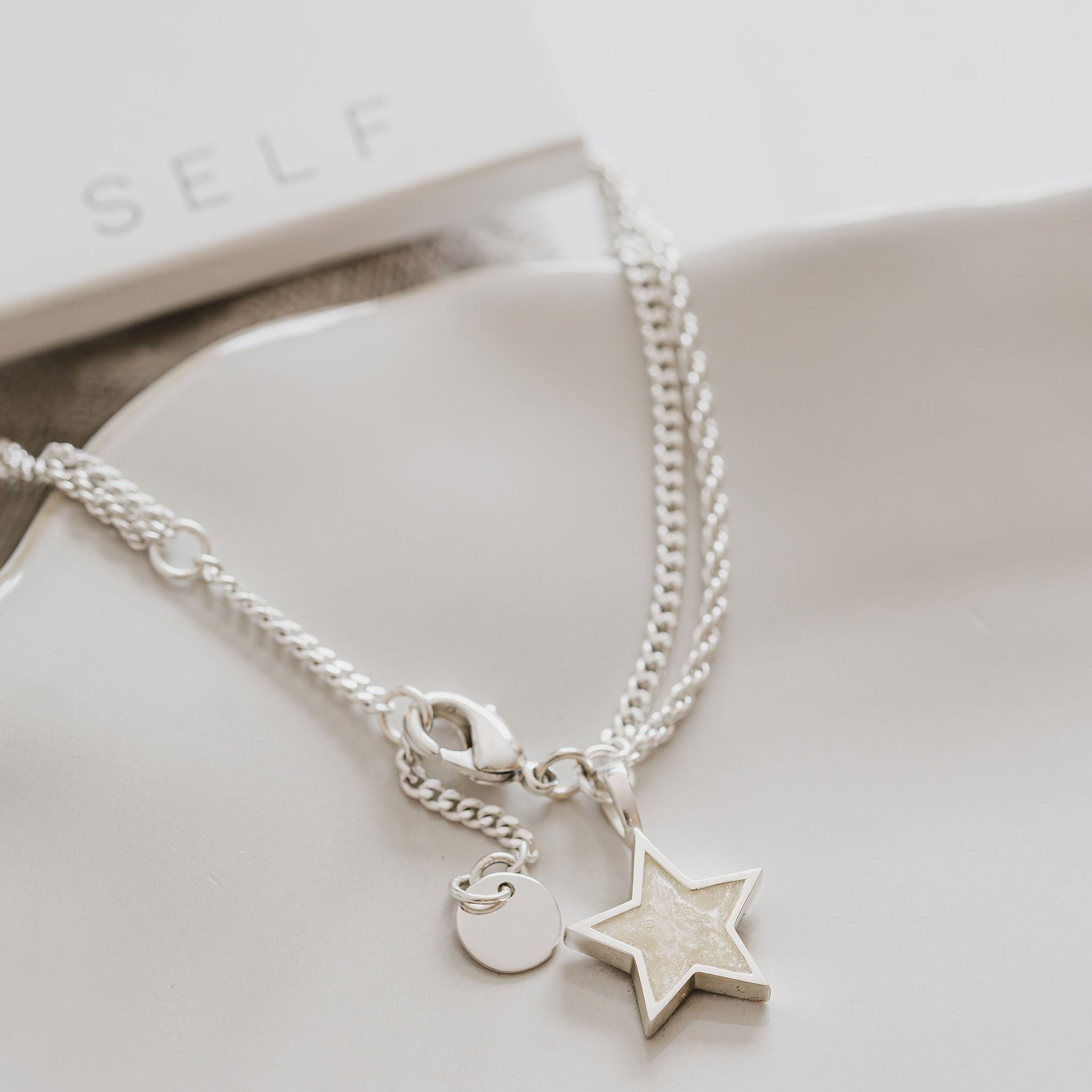 'The Lyra' Pearl Enamel Double Layer Star Bracelet