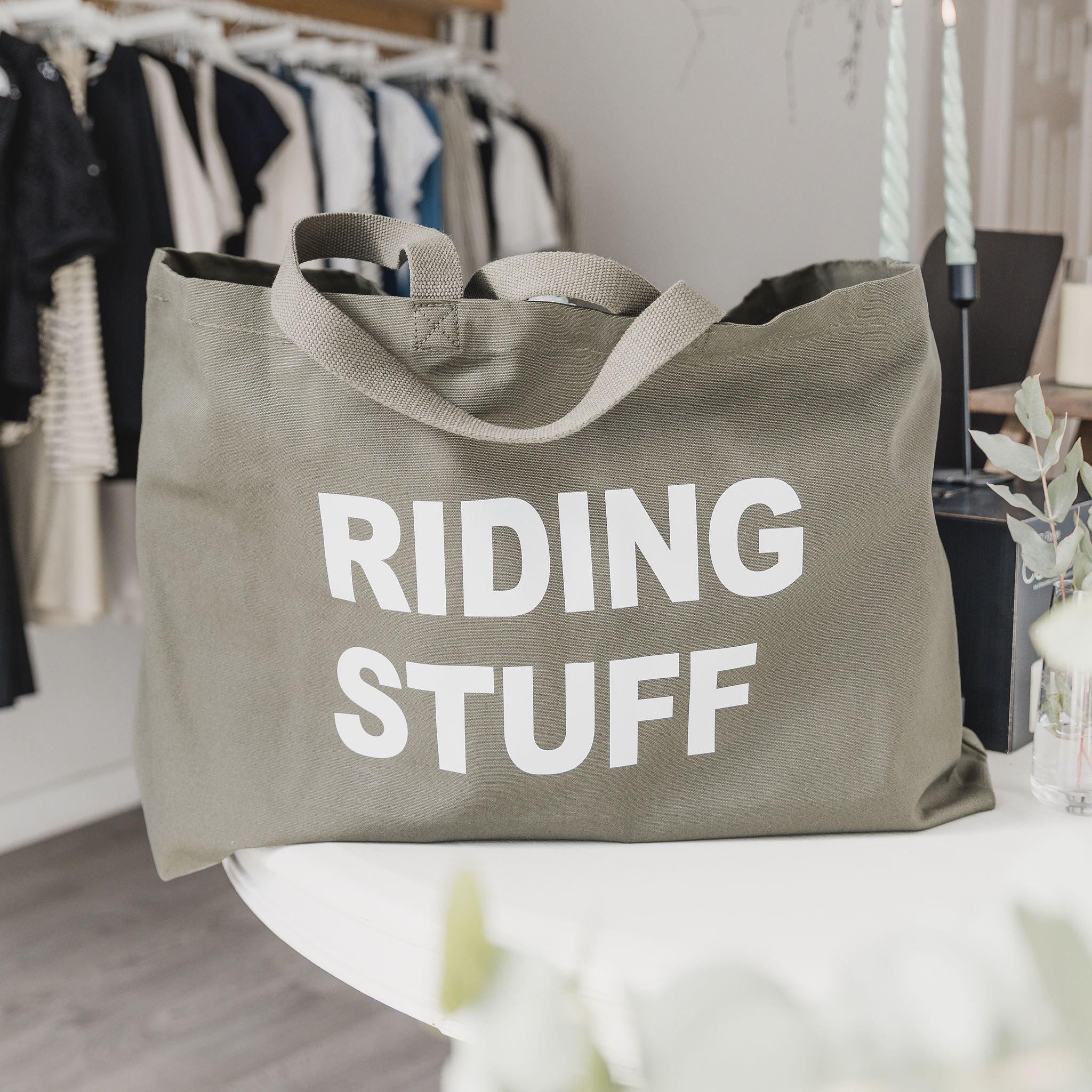 Riding Stuff Extra Large Tote Bag