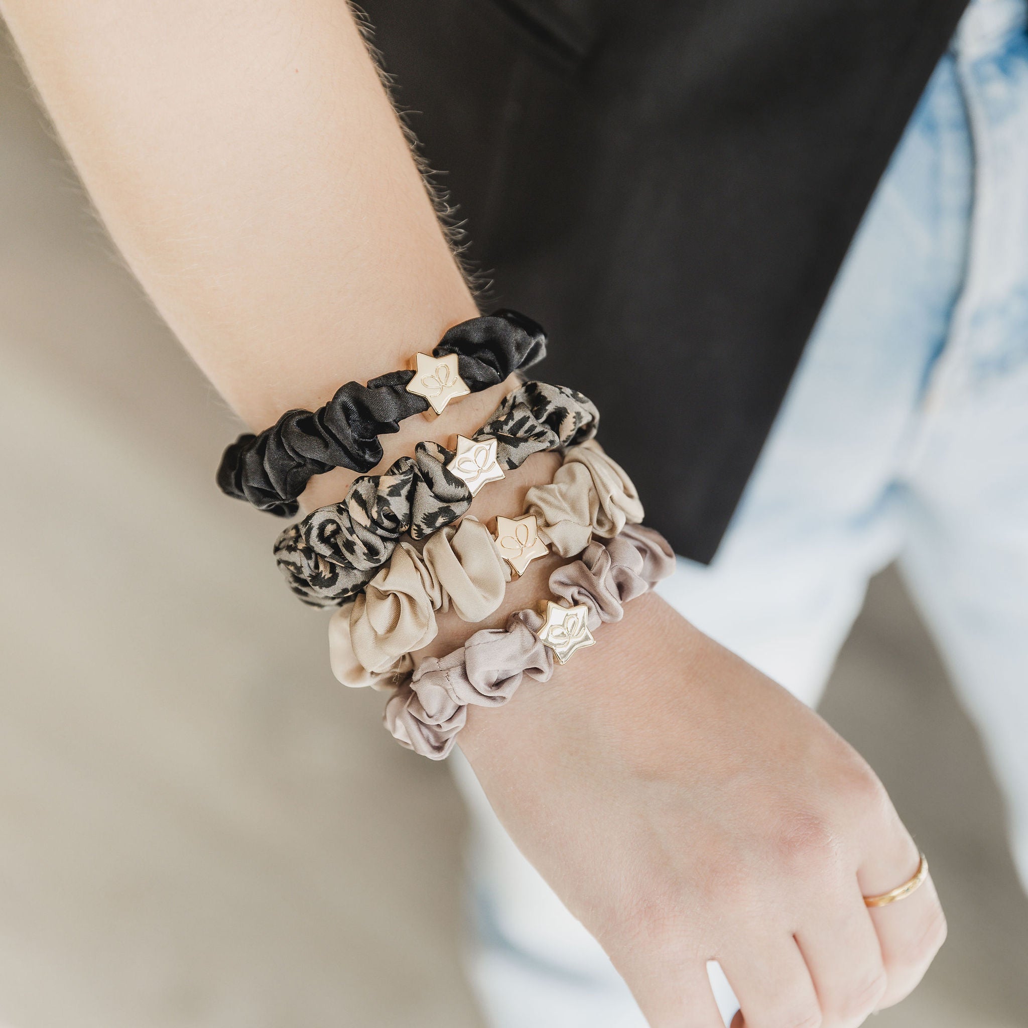 Star Silk Wrist Hair Scrunchies