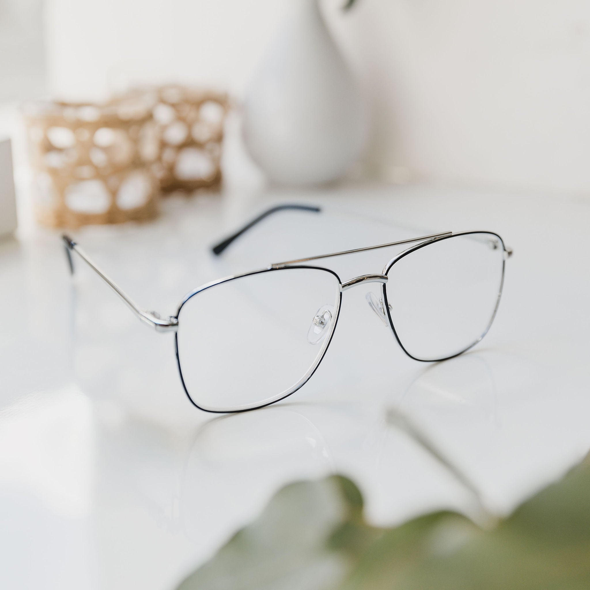 Arden Black Silver Glasses