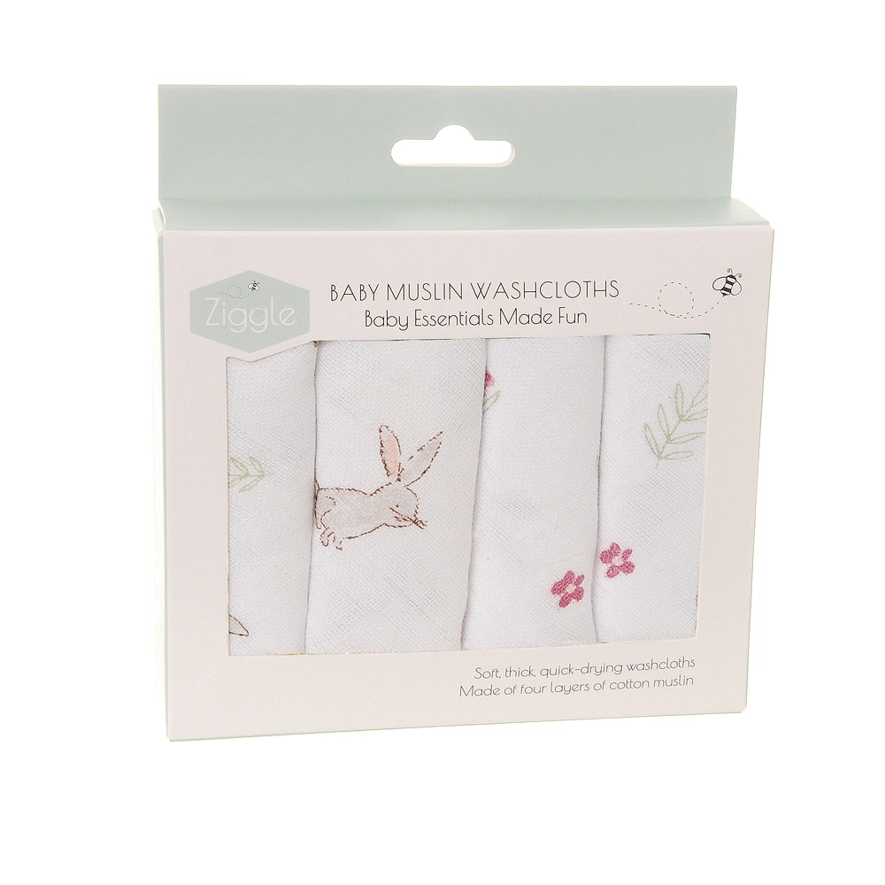 Cotton Animal Print Washcloths