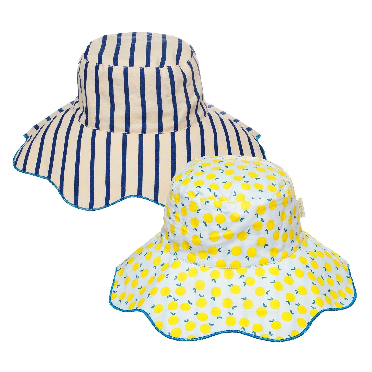 Rockahula Lemon Drop Stripy Reversible Sun Hat