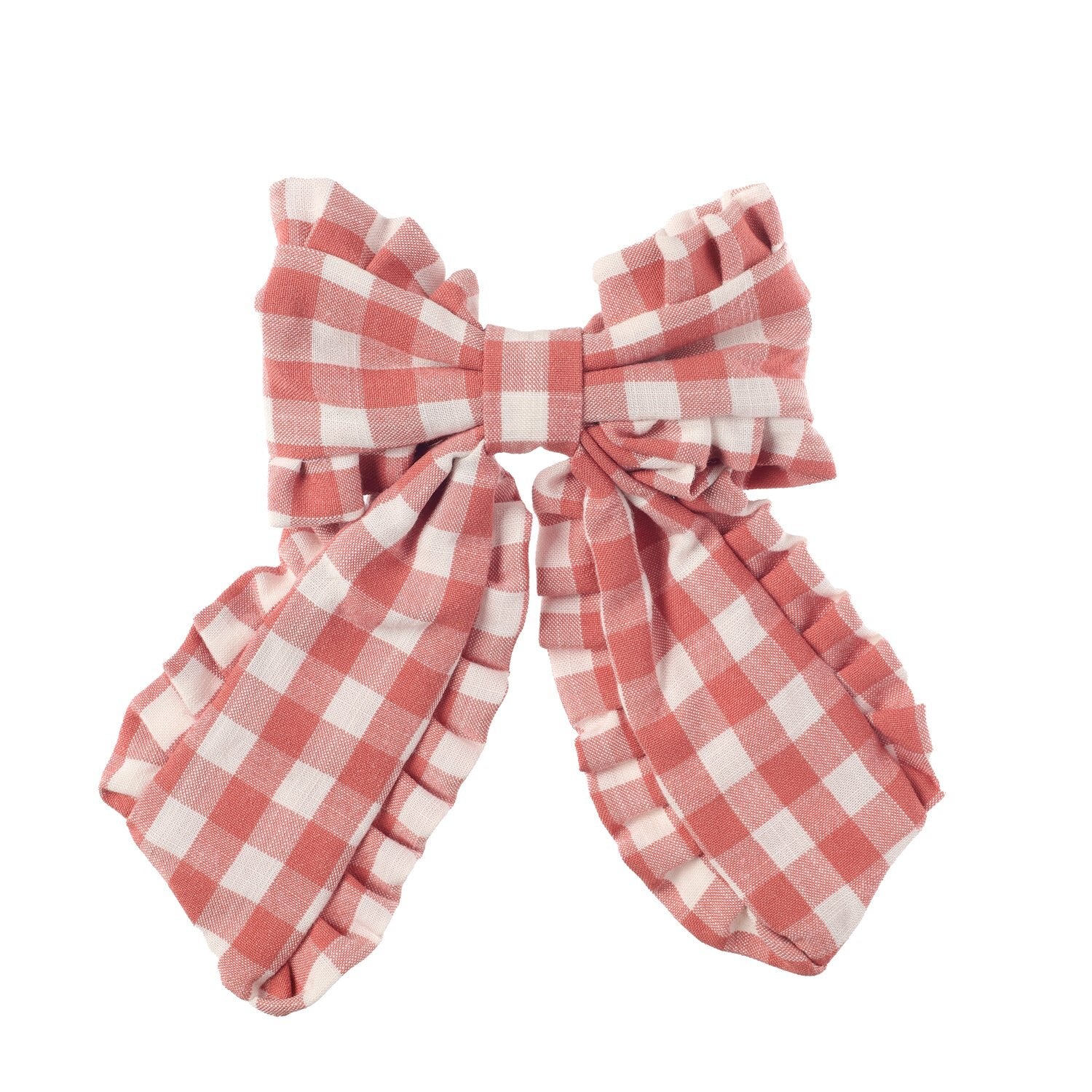 Rockahula Gingham Ruffle Long Bow Clip