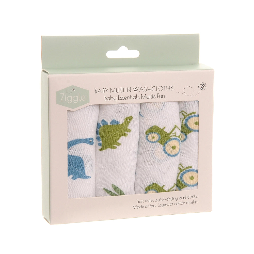 Cotton Animal Print Washcloths