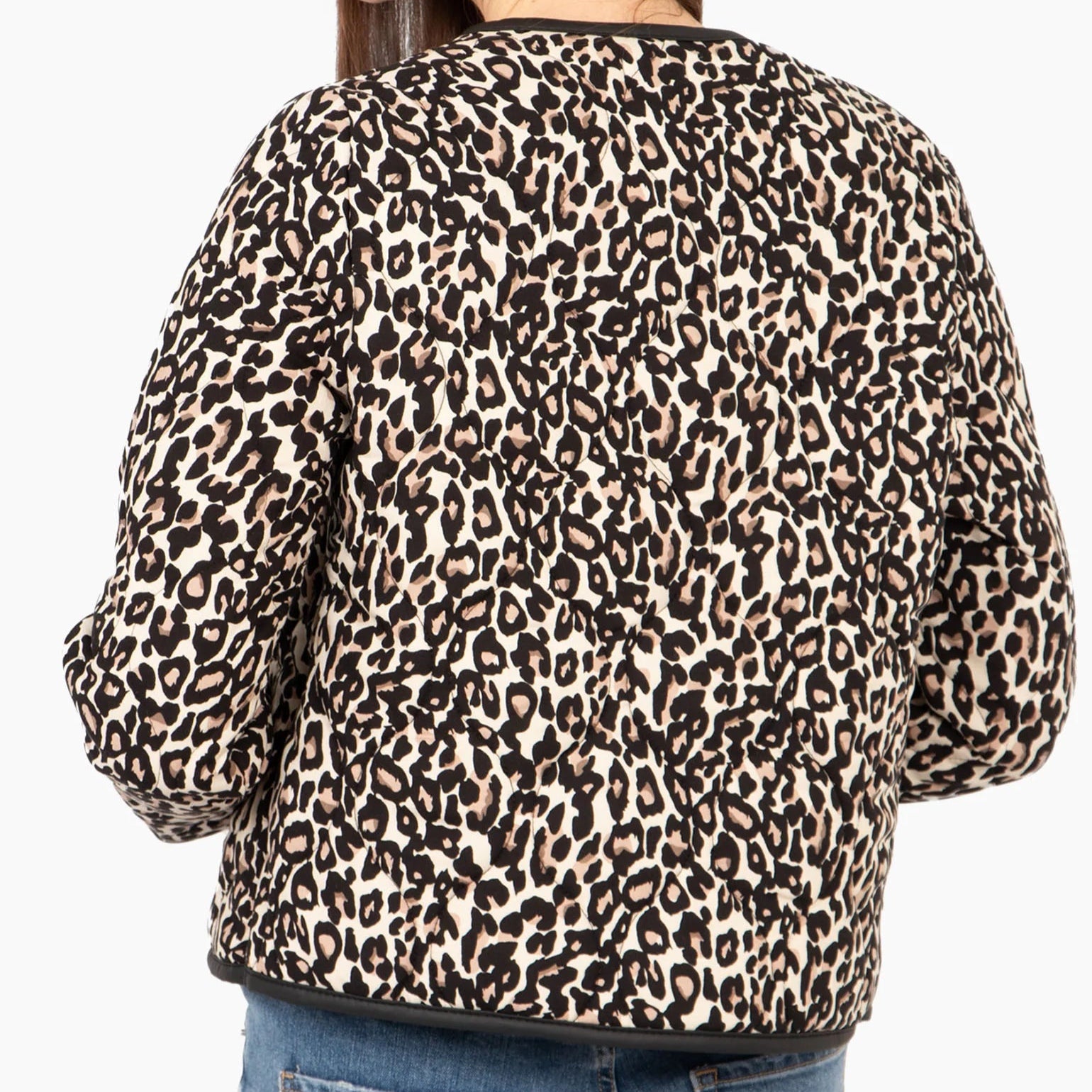 Greta Lightweight Boxy Leopard Print Jacket