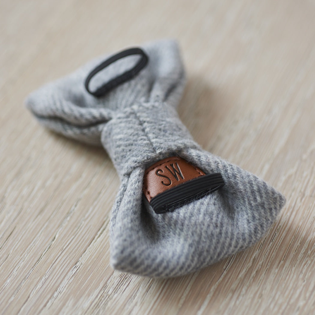 Sweet William Tweed Bow Tie - Grey