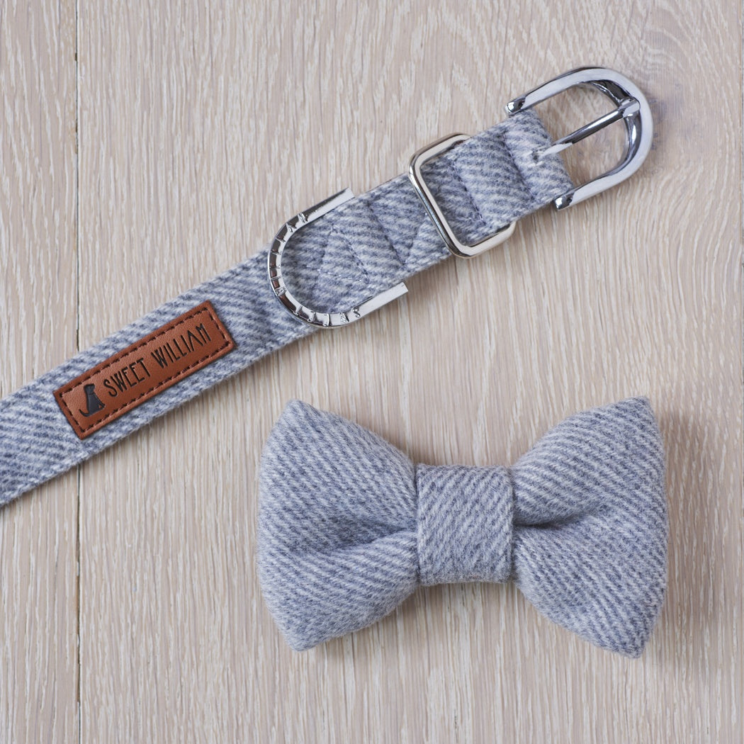 Sweet William Tweed Bow Tie - Grey