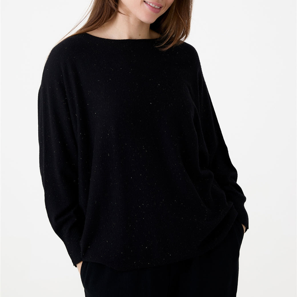Cashmere Like  Lurex Batwing Jumper