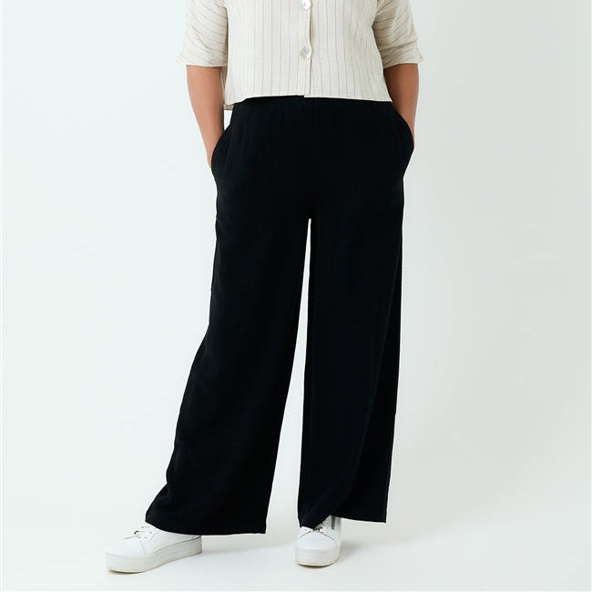 Linen Viscose Ultra Wide Palazzo Pants