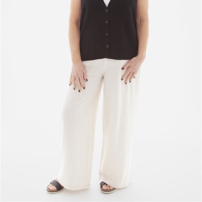 Linen Viscose Ultra Wide Palazzo Pants