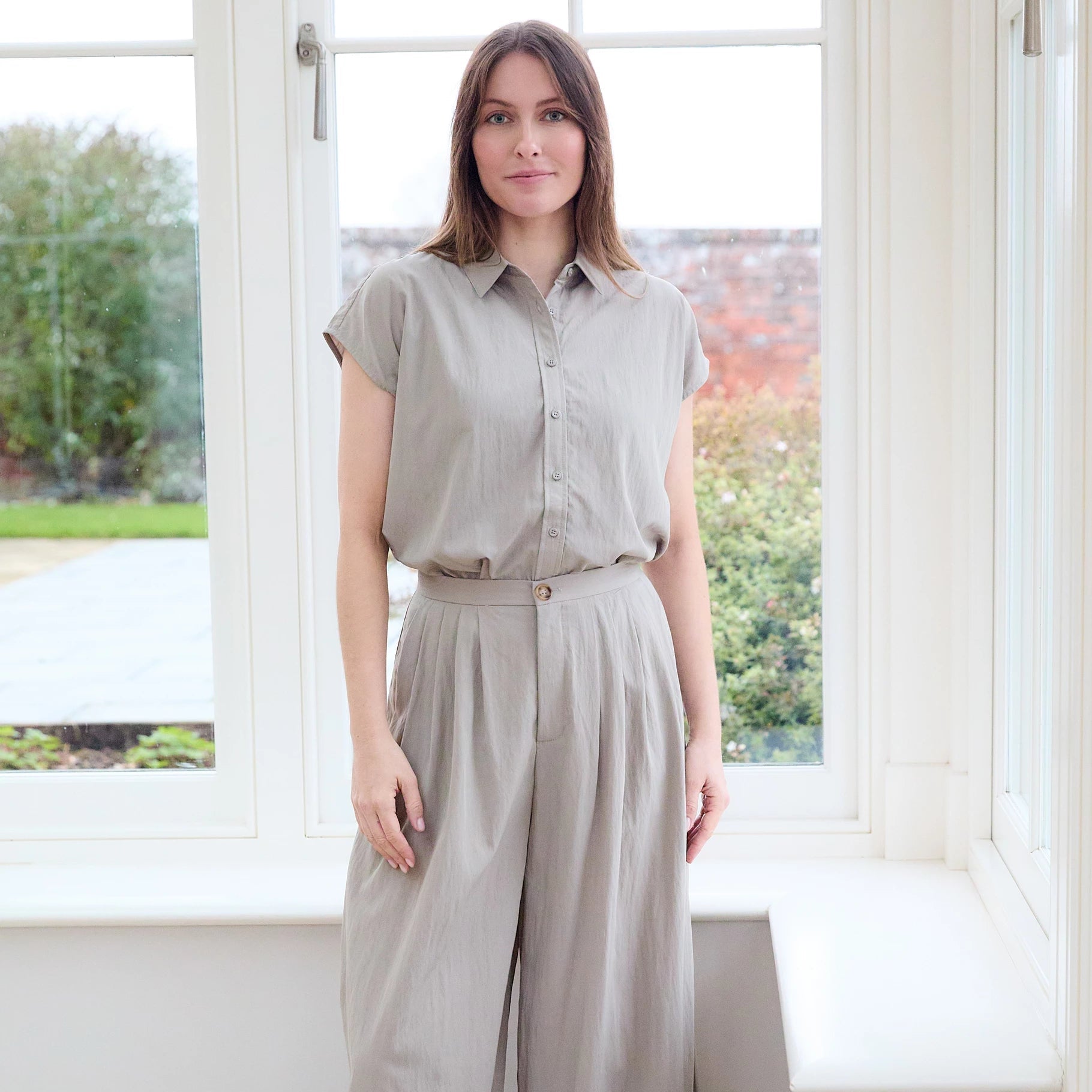 Cap Sleeve Button Through Shirt