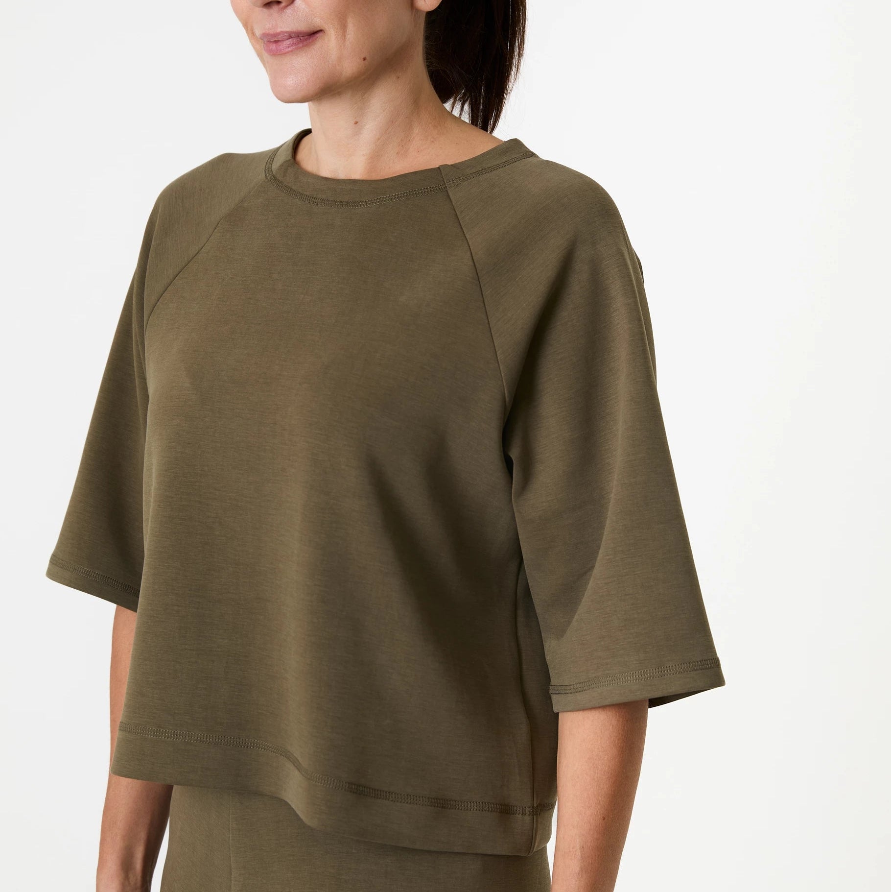 Luxe Jersey Boxy Short Sleeve Sweatshirt