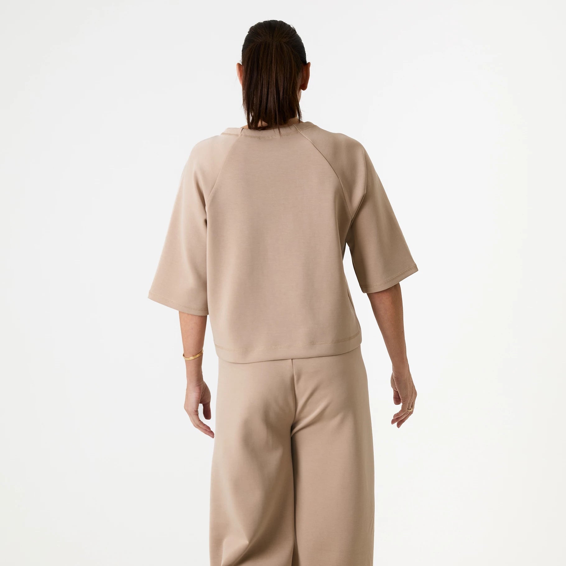 Luxe Jersey Boxy Short Sleeve Sweatshirt