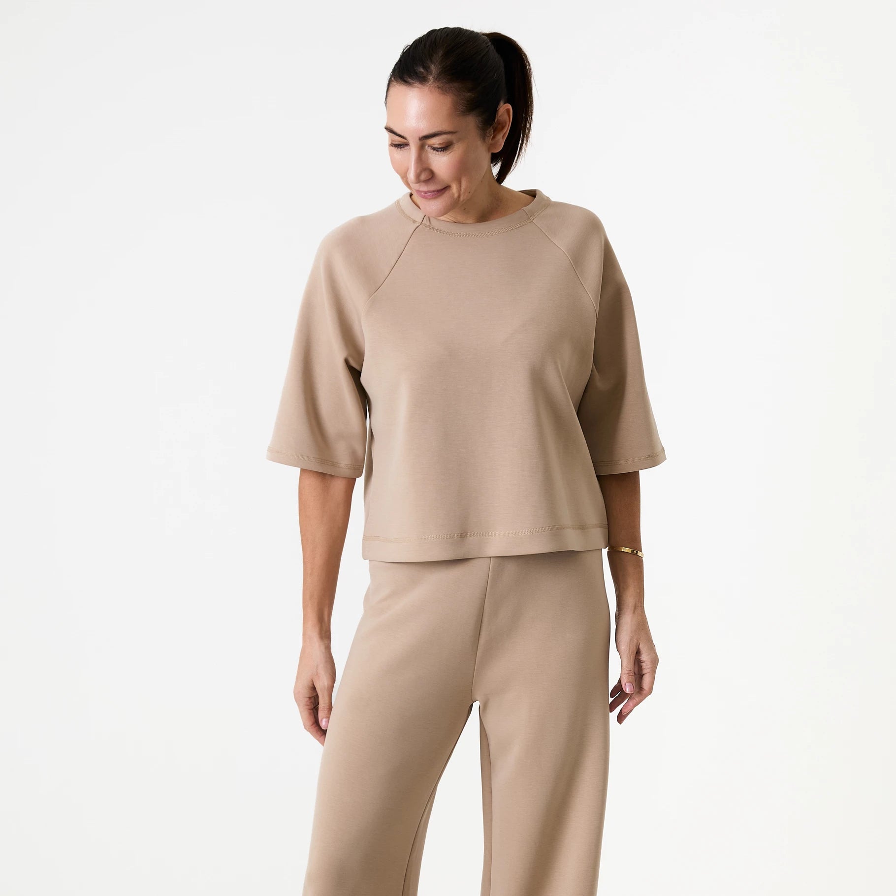 Luxe Jersey Boxy Short Sleeve Sweatshirt