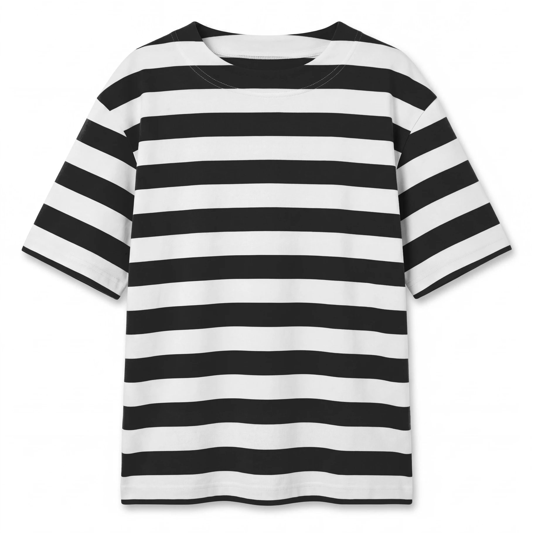 Block Stripe Boxy Short Sleeve T-Shirt