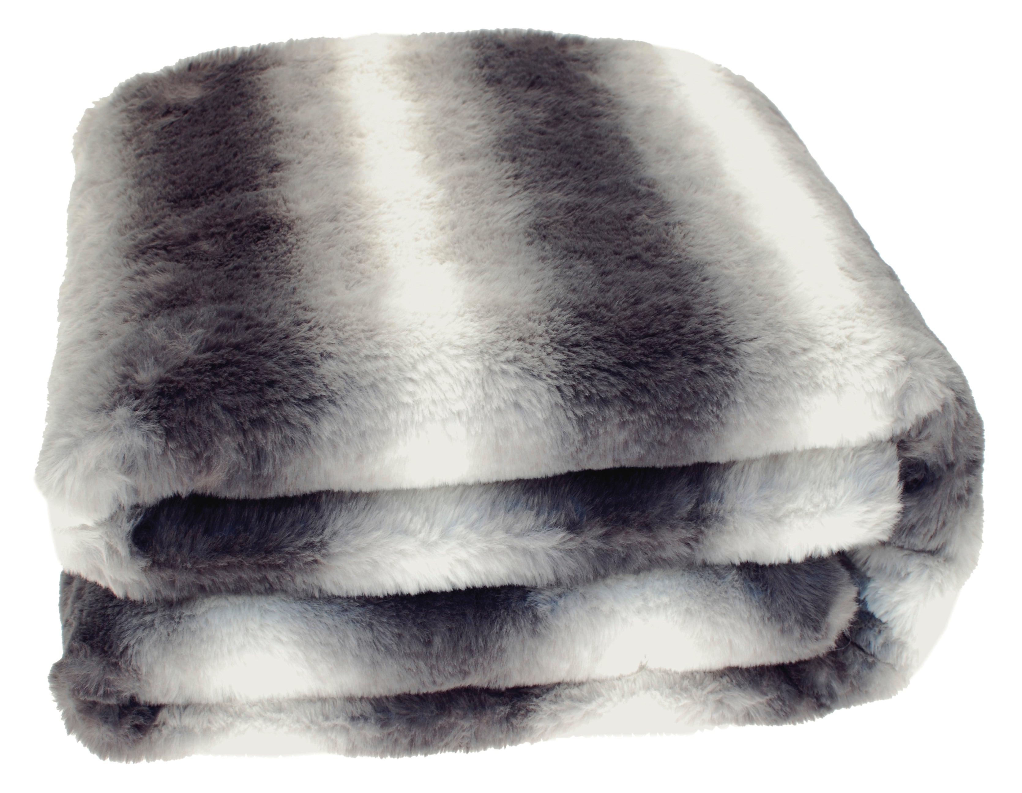 Striped Angora Faux Throw