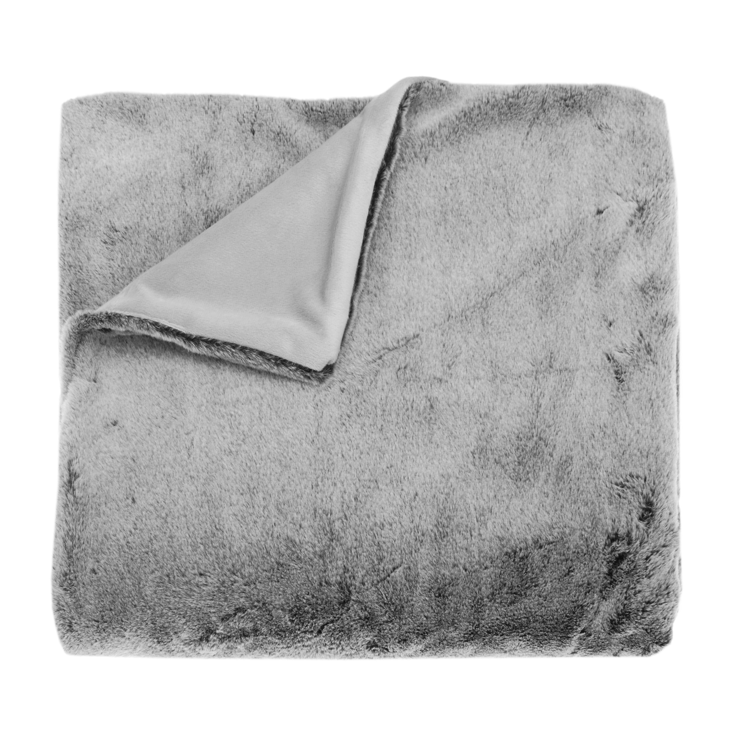 Tipped Faux Fur Throw