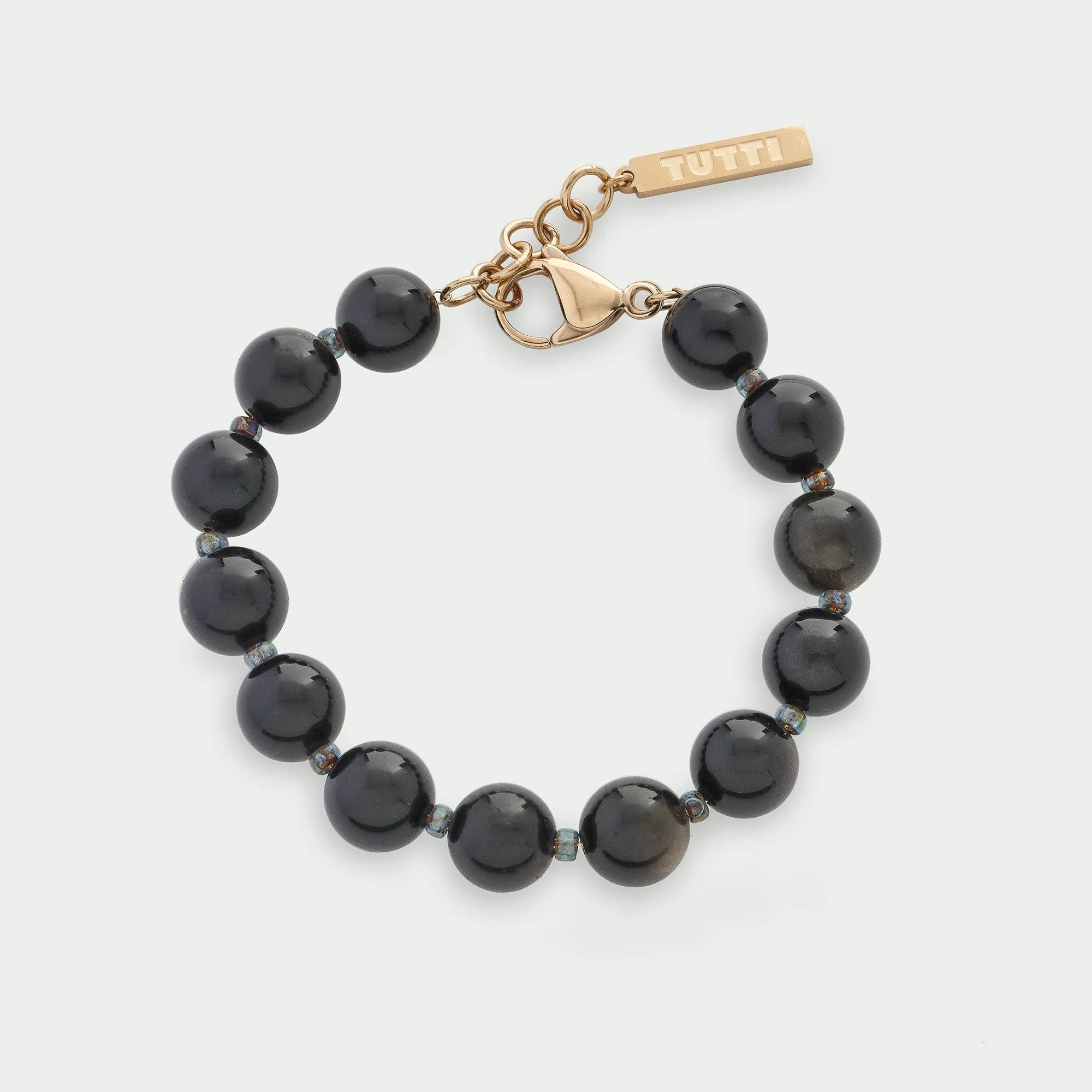 Tutti & Co Golden Obsidian Small Beaded Bracelet