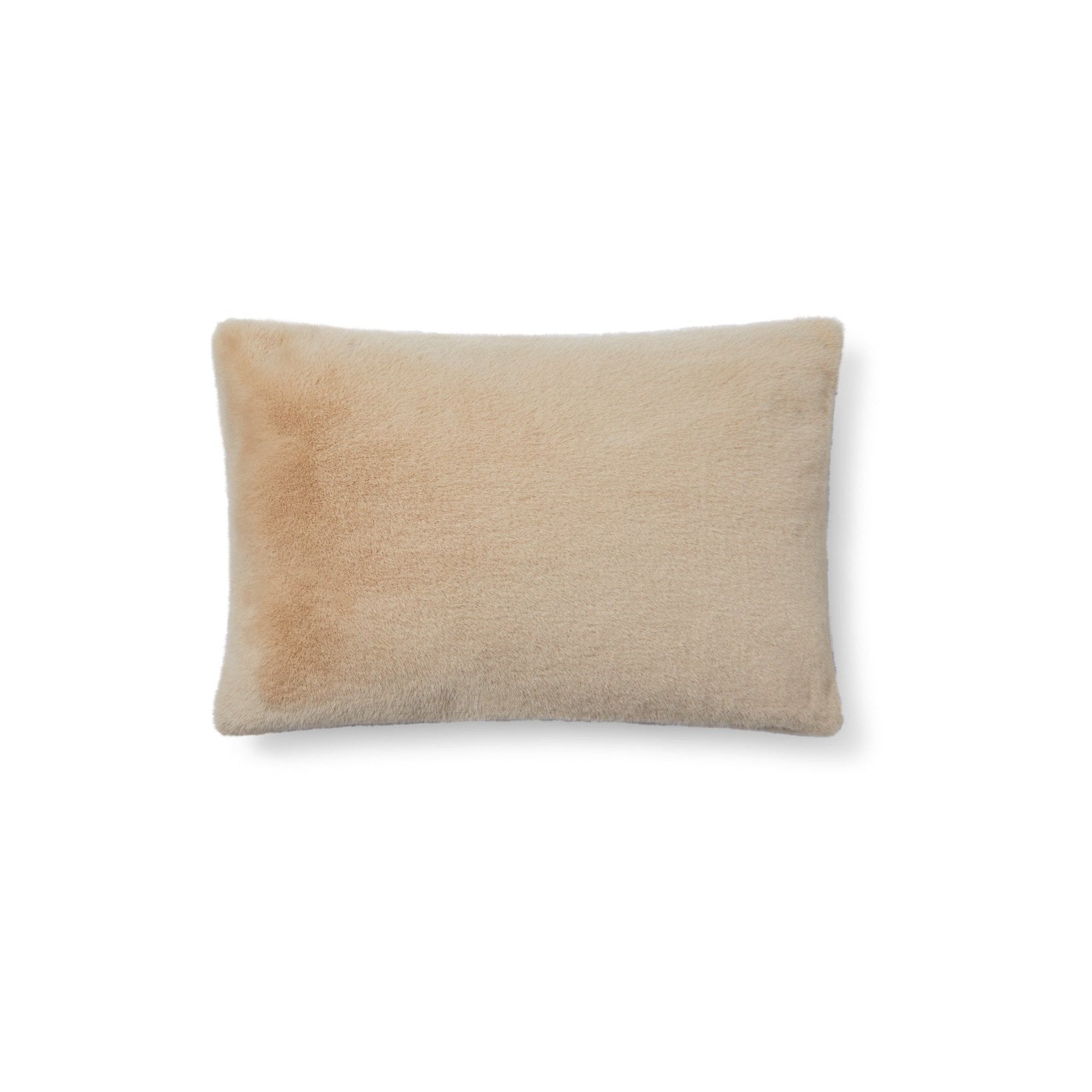 Chalk Bertie Flat Fur Oblong Cushion