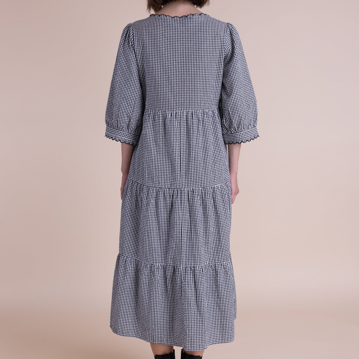 Cotton Tiered Midi Dress