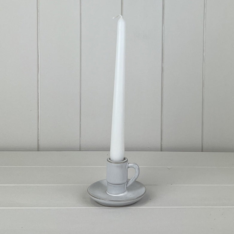 White Ceramic Candle Holder