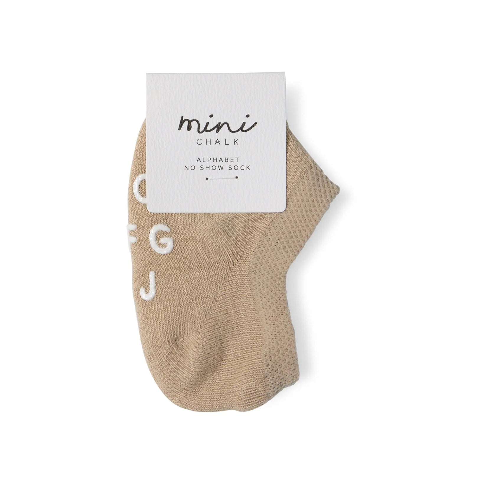 Chalk Mini Alphabet No Show Baby Socks