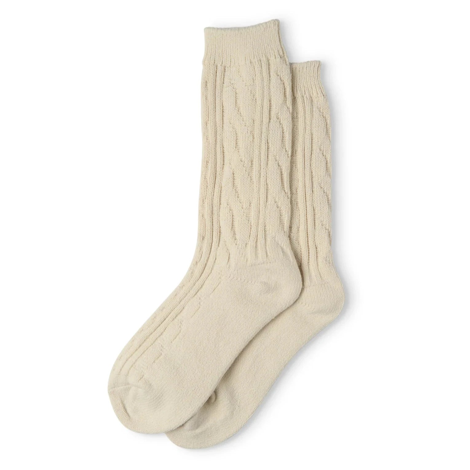 Chalk Cosy Cable Socks