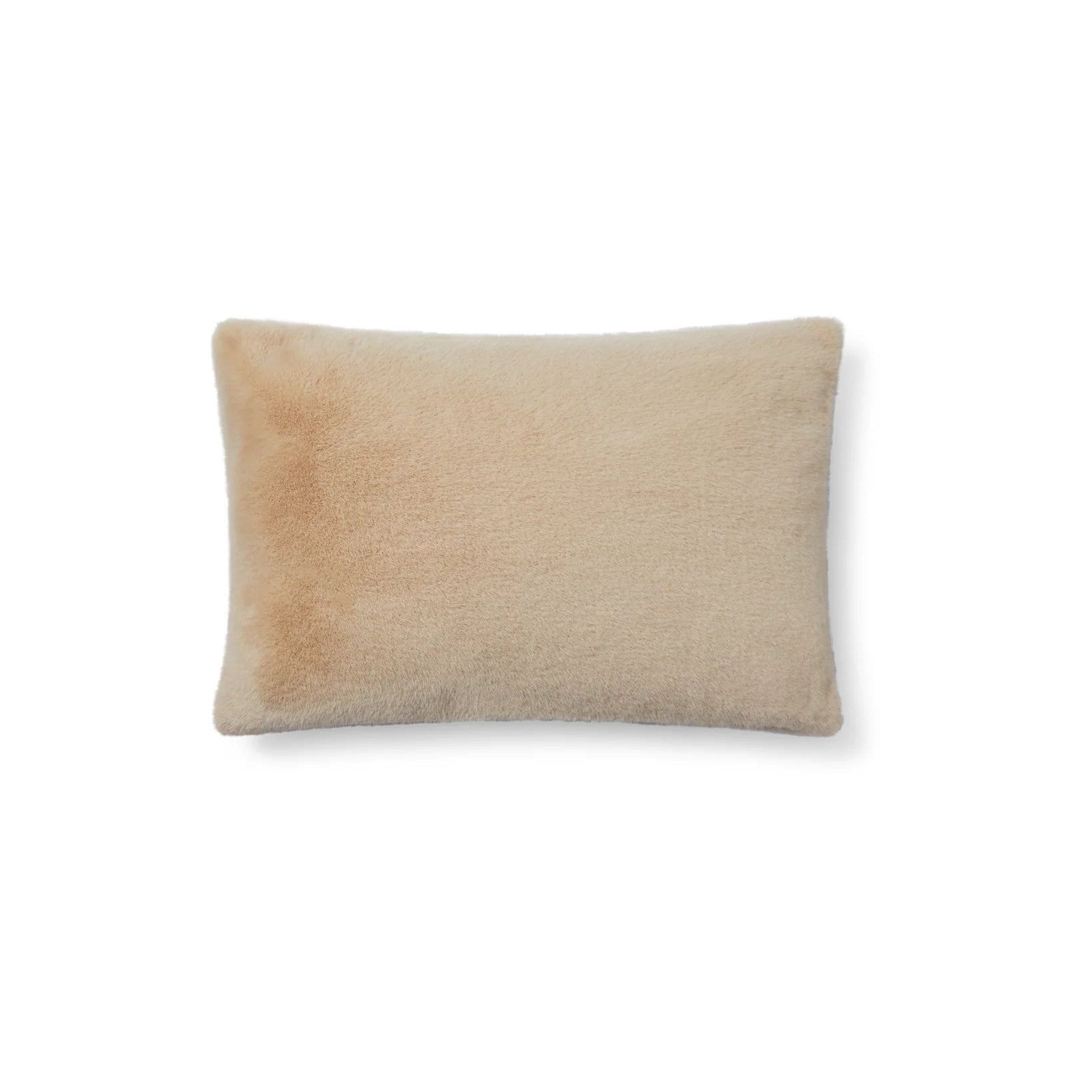 Chalk Bertie Small Flat Fur Oblong Cushion