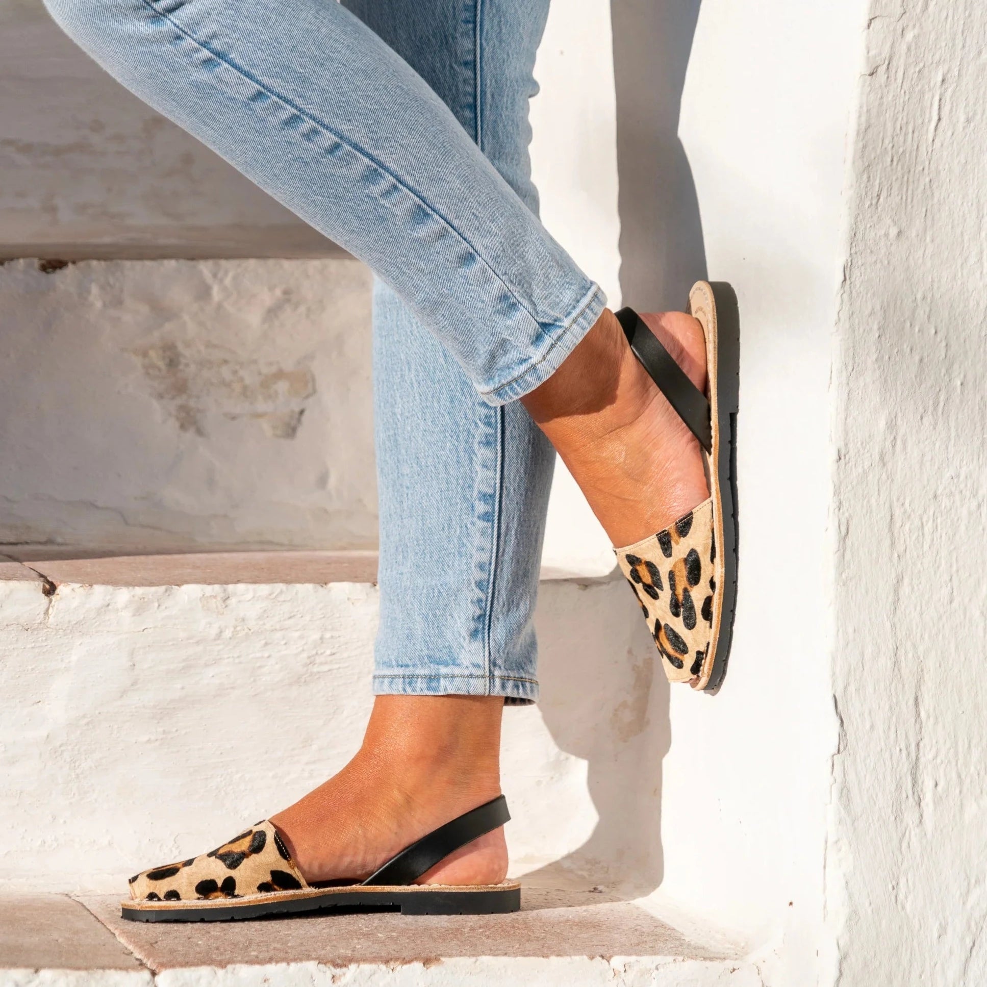 Leopard Print Palmaira Sandals