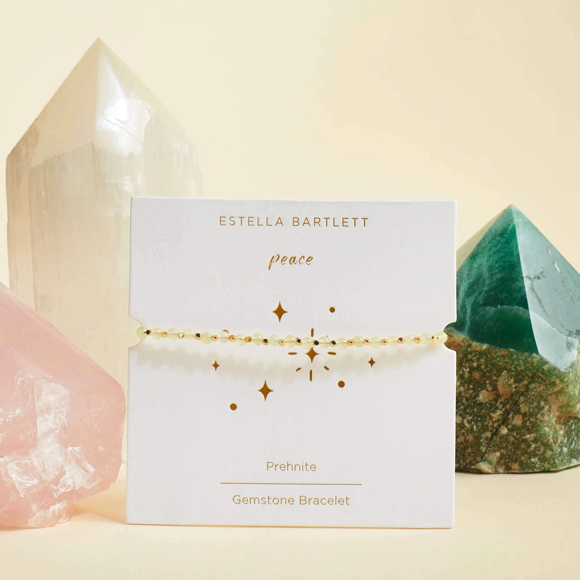 Wellness Prehnite 'Peace' Amelia Gemstone Bracelet