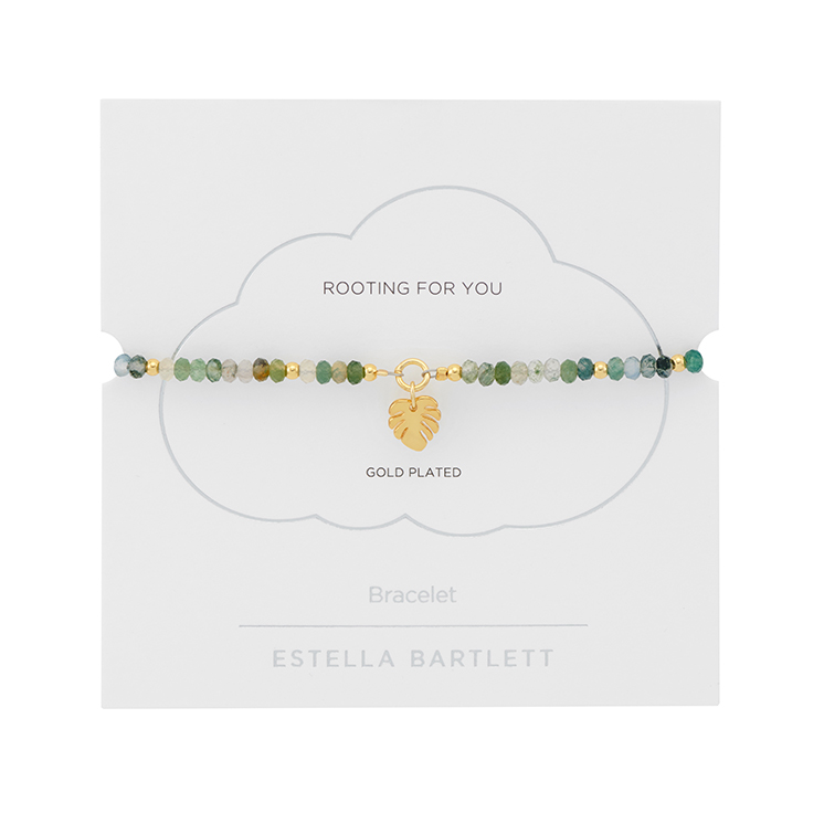 Estella Bartlett Faceted Monstera Leaf Bracelet