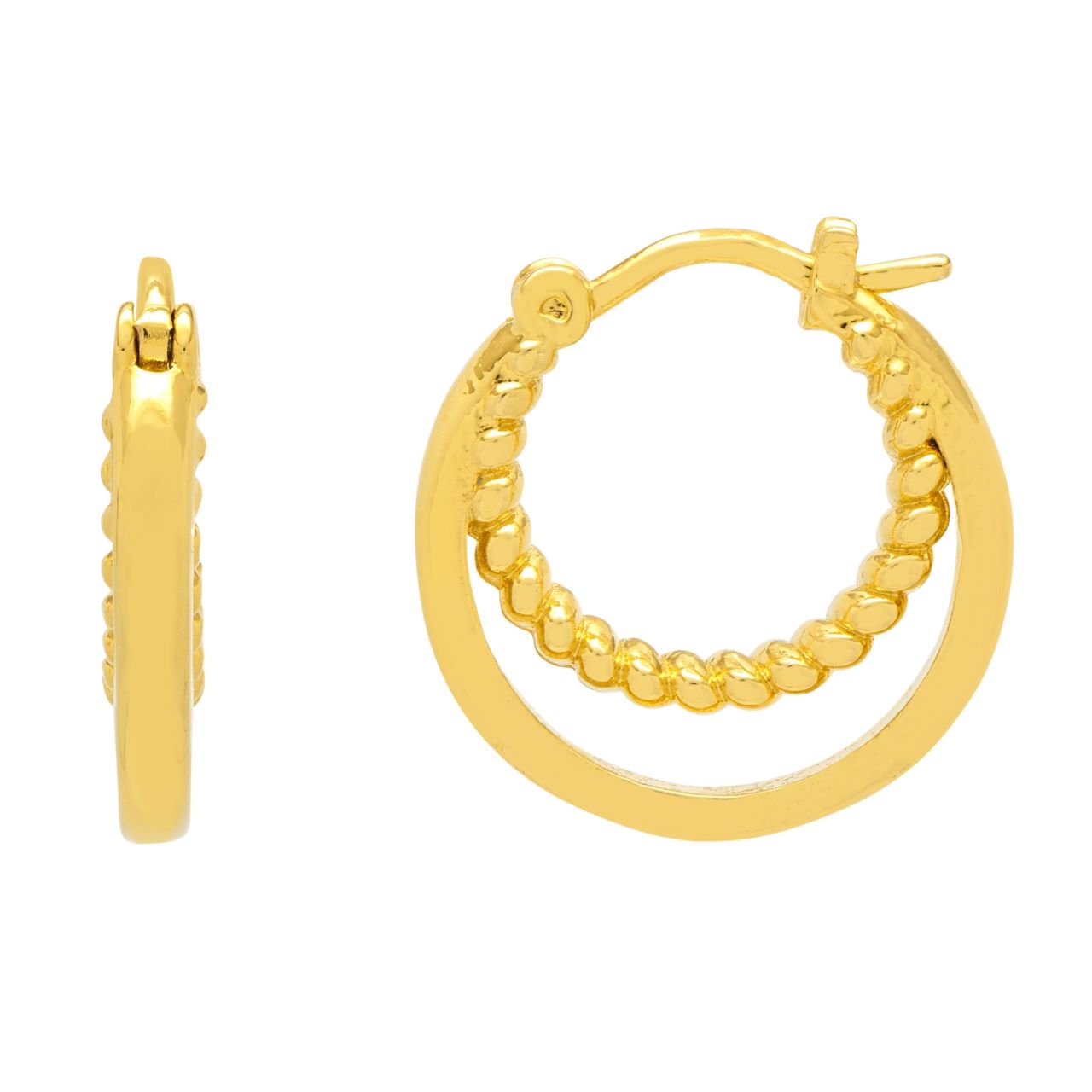 Estella Bartlett Double Twisted Hoop Earrings
