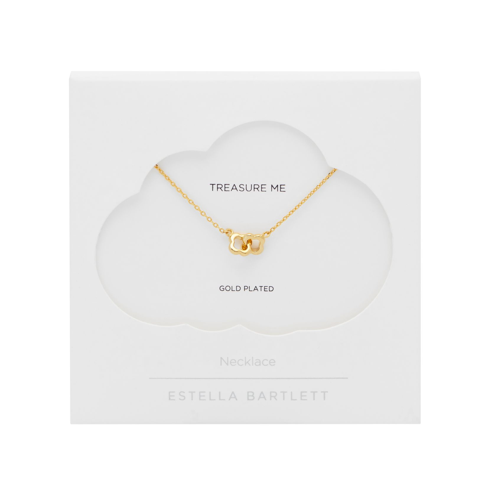 Estella Bartlett Gold Double Linked Flower Necklace