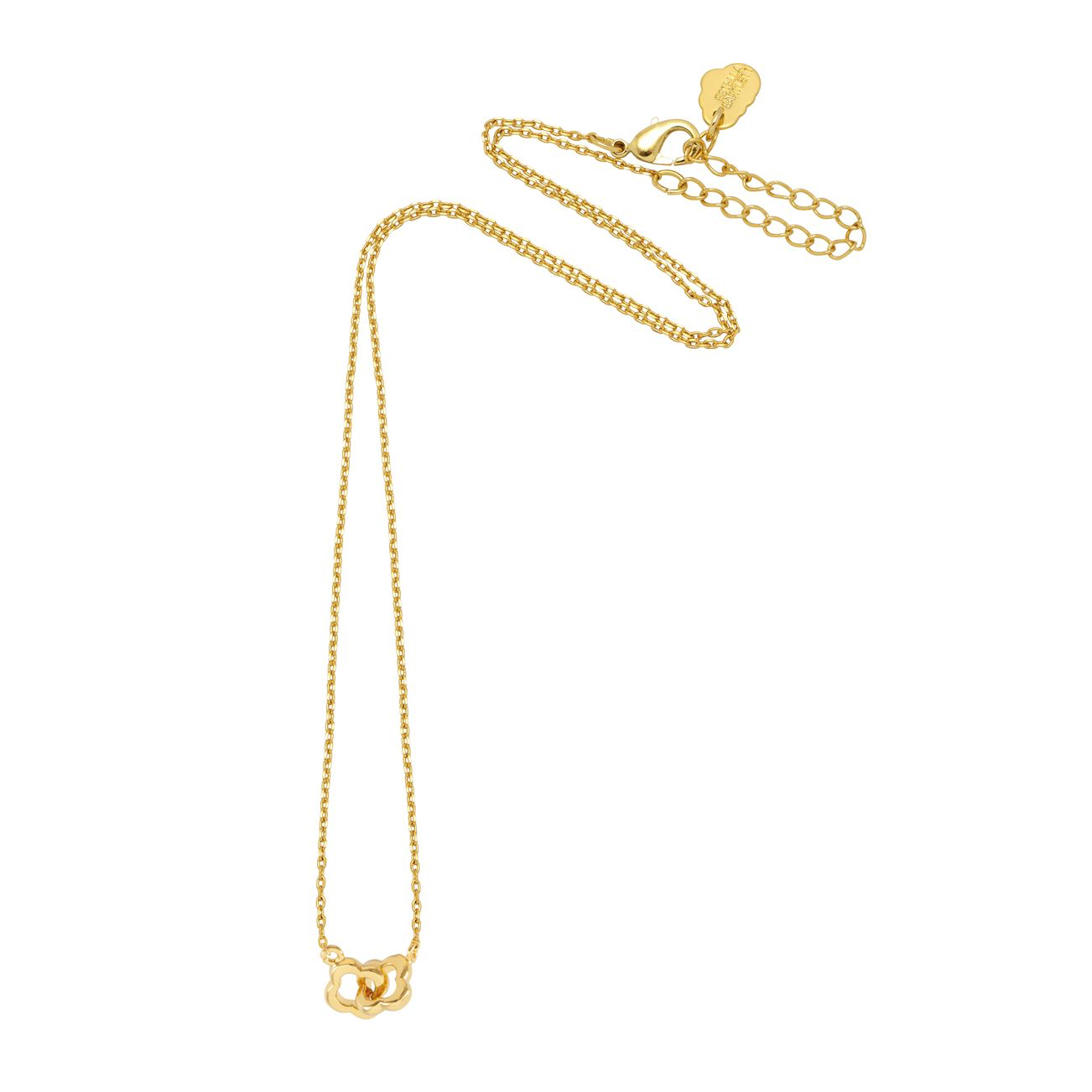 Estella Bartlett Gold Double Linked Flower Necklace