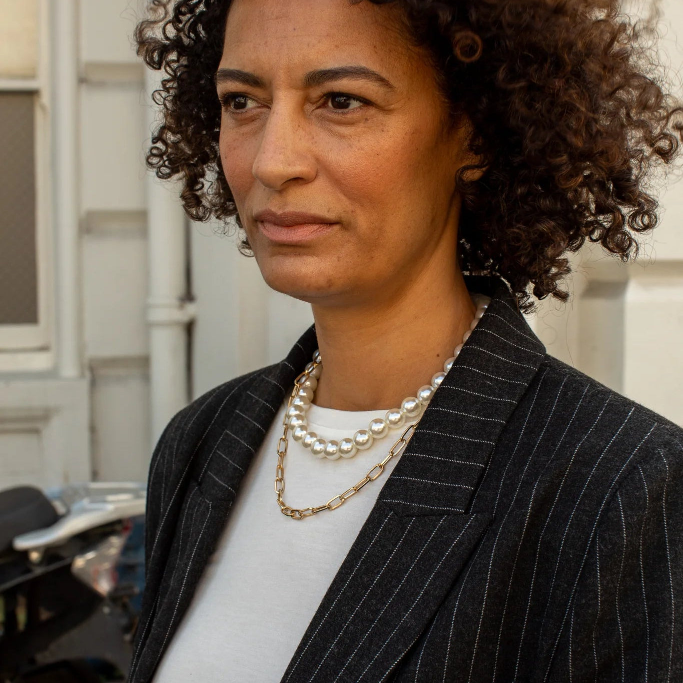 Chalk Rochester Pearl Chain Necklace