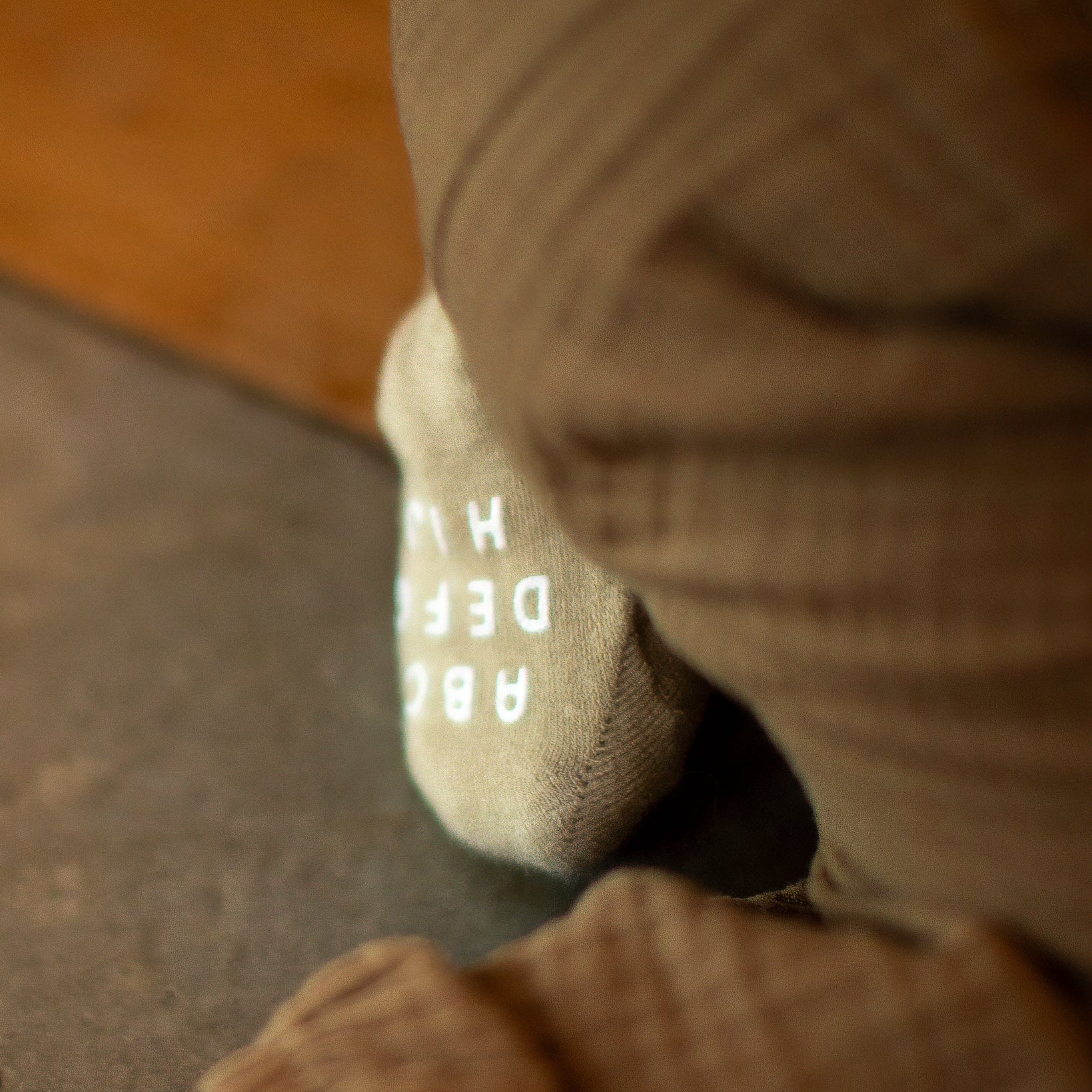Chalk Mini Alphabet No Show Baby Socks
