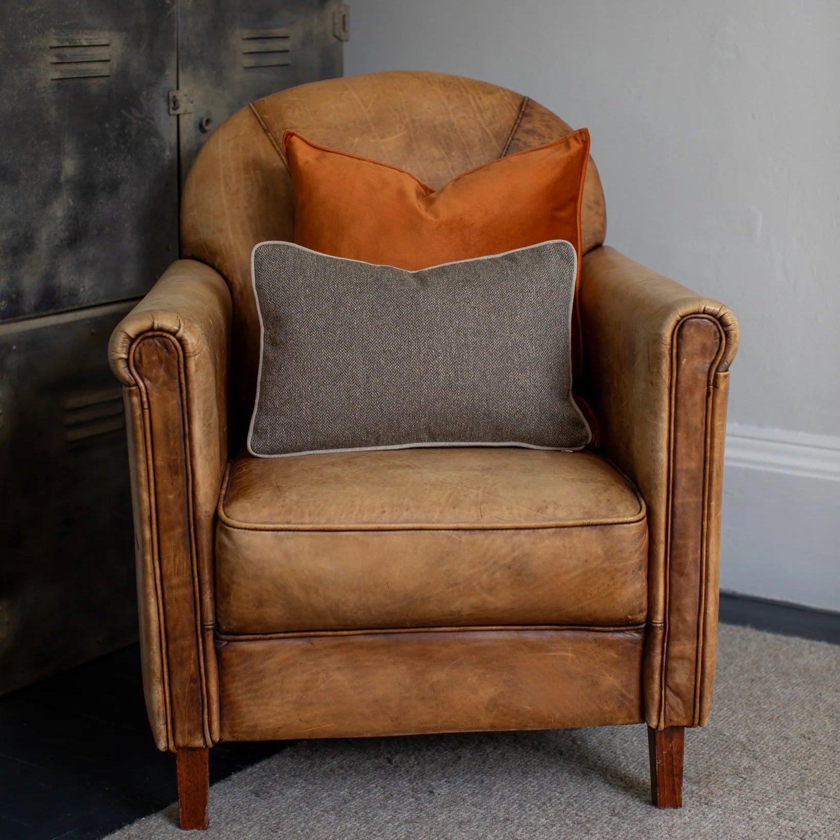 Chalk Bertie Small Tweed Oblong Cushion