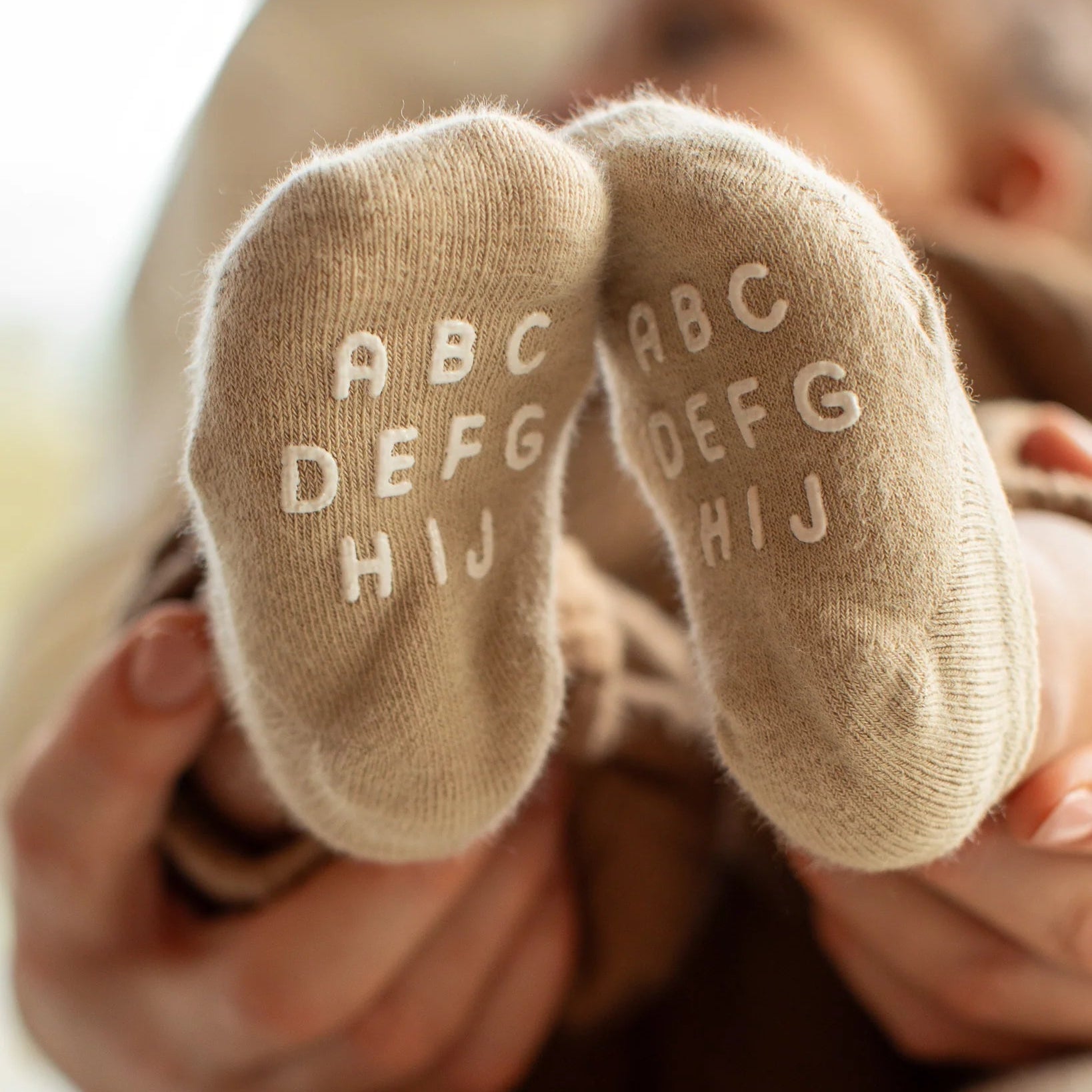 Chalk Mini Alphabet No Show Baby Socks