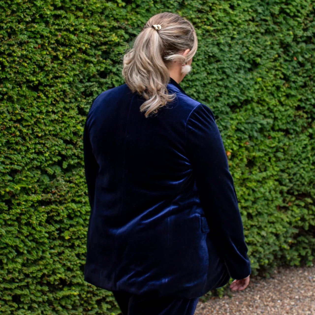 Chalk Margo Velvet Blazer