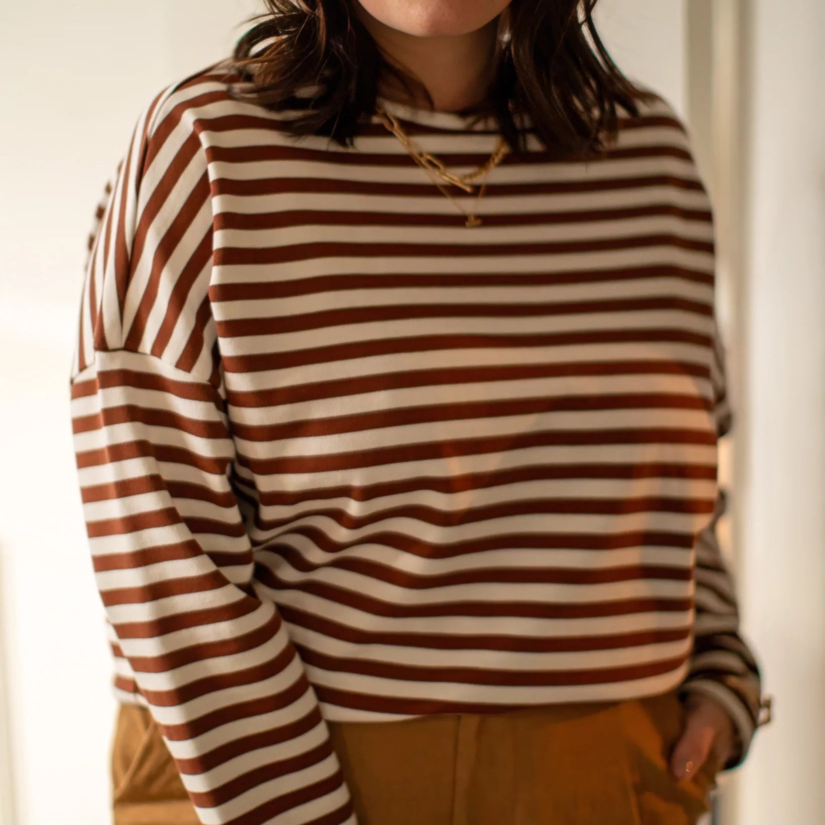 Chalk Rebecca Stripe Top