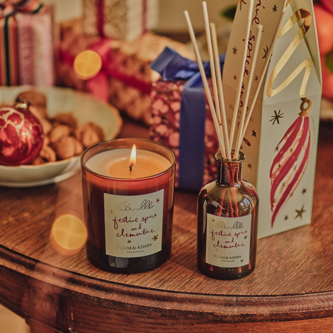 Plum & Ashby Festive Spice & Clementine Candle