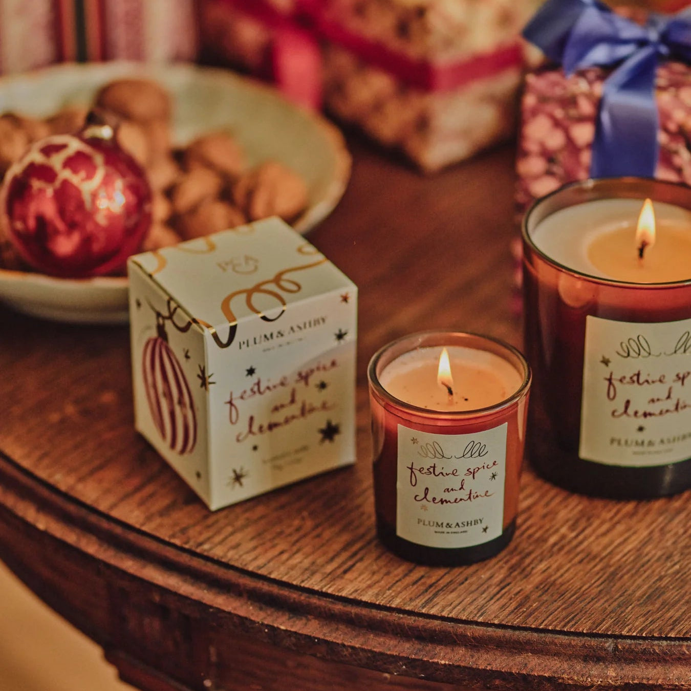 Plum & Ashby Festive Spice & Clementine Votive Candle