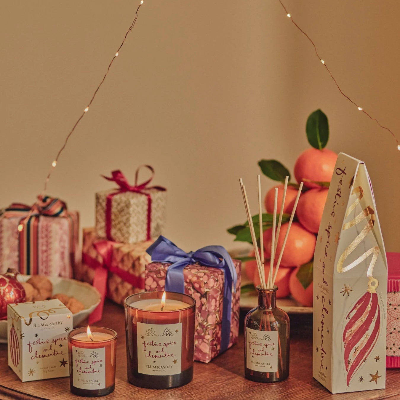 Plum & Ashby Festive Spice & Clementine Votive Candle